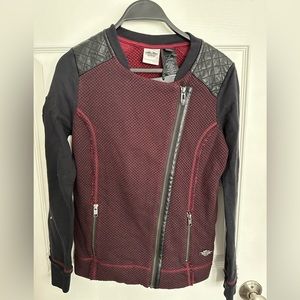 Harley-Davidson® Women's Two-Toned Biker Style Raw-Edge Cardigan